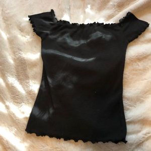 black off the shoulder top